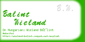 balint wieland business card